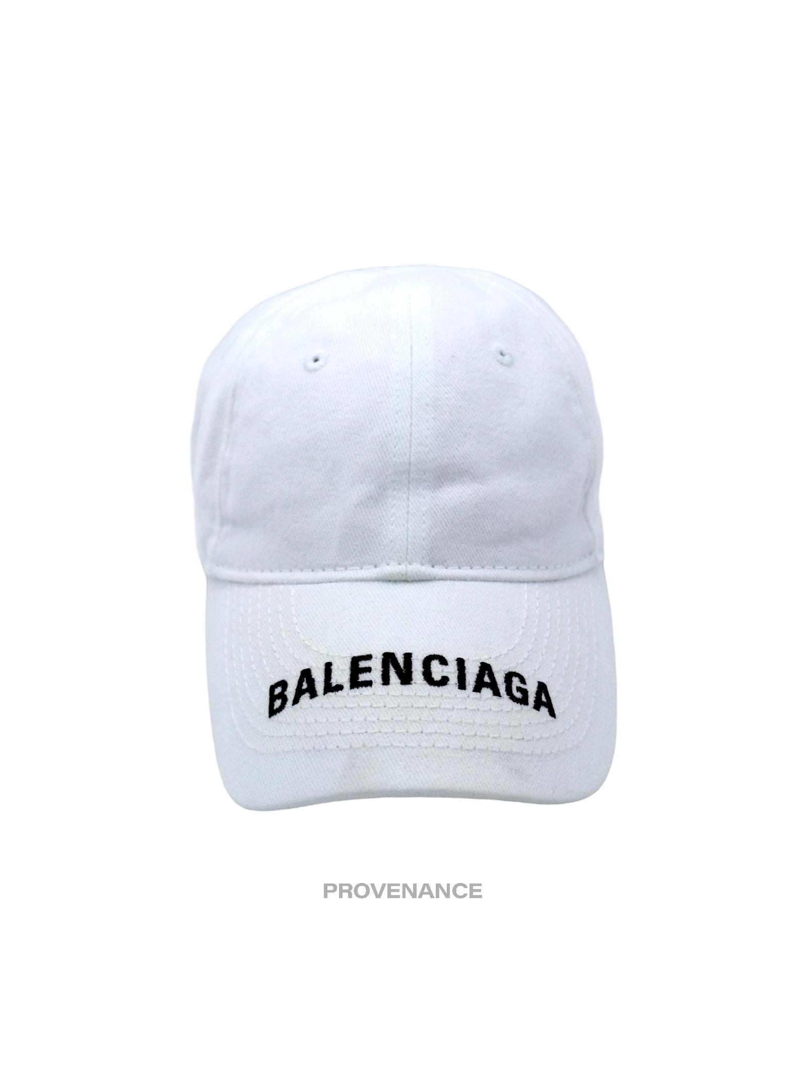 Balenciaga Embroidered Logo Cap  White